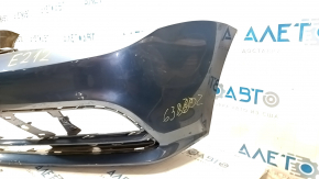 Bare front bumper VW Jetta 15-18 USA blue, pressed, crack in mount