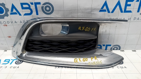 Right fog light frame Infiniti QX60 16-rest, sand, chrome defect, crack in mount