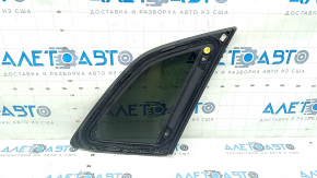 Rear left blind window glass Audi Q5 80A 18- with chrome molding, scratches on chrome, seal defect