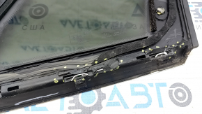 Rear left blind window glass Audi Q5 80A 18- with chrome molding, scratches on chrome, seal defect