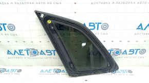 Window blind glass rear right Audi Q5 80A 18- with chrome molding, scratches on chrome, seal defect