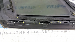 Window blind glass rear right Audi Q5 80A 18- with chrome molding, scratches on chrome, seal defect