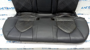 Rear row of seats 2nd row Toyota Camry v70 18 - leather black with brown, perforation, for dry cleaning, cracks, rusty at the bottom