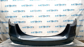 Rear bumper bare Ford Fusion mk5 19-20 blue, for 4 parking sensors without Park Assist, cracked