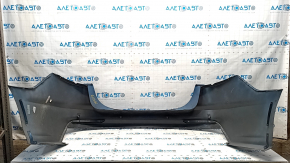 Rear bumper bare Ford Fusion mk5 19-20 blue, for 4 parking sensors without Park Assist, cracked
