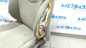 Driver's seat Toyota Prius V 12-17 without airbag, mechanical + electric, beige velour, shot, plastic turned white, for dry cleaning