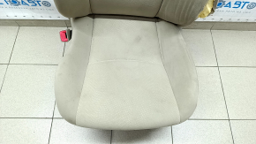 Driver's seat Toyota Prius V 12-17 without airbag, mechanical + electric, beige velour, shot, plastic turned white, for dry cleaning