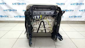 Driver's seat Toyota Prius V 12-17 without airbag, mechanical + electric, beige velour, shot, plastic turned white, for dry cleaning
