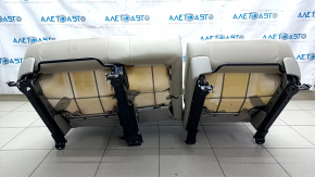 Rear row of seats 2nd row Toyota Prius V 12-17 beige velour, needs cleaning, plastic turned white, scratches