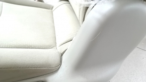 Rear row of seats 2nd row Toyota Prius V 12-17 beige velour, needs cleaning, plastic turned white, scratches