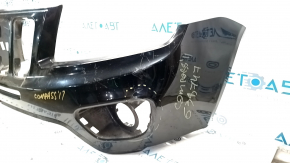 Bumper front bare upper part Jeep Compass 11-16 black, cracked