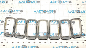 Chrome inserts in the radiator grille Jeep Compass 11-16 light, set of 7 pcs.