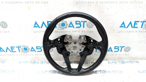 Naked steering wheel Ford Fusion mk5 13-20 black leather, worn, scratches dents