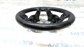 Naked steering wheel Ford Fusion mk5 13-20 black leather, worn, scratches dents