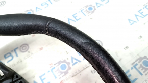 Naked steering wheel Ford Fusion mk5 13-20 black leather, worn, scratches dents