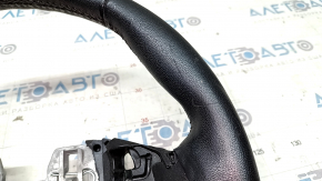 Naked steering wheel Ford Fusion mk5 13-20 black leather, worn, scratches dents