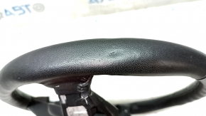 Naked steering wheel Ford Fusion mk5 13-20 black leather, worn, scratches dents