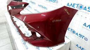 Front bare bumper Toyota Camry v70 18-20 LE\XLE for parking sensors, red, torn, dented, scratches, broken fasteners