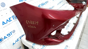 Front bare bumper Toyota Camry v70 18-20 LE\XLE for parking sensors, red, torn, dented, scratches, broken fasteners
