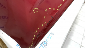Front bare bumper Toyota Camry v70 18-20 LE\XLE for parking sensors, red, torn, dented, scratches, broken fasteners