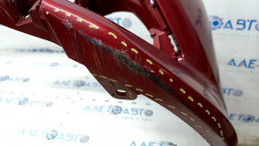 Front bare bumper Toyota Camry v70 18-20 LE\XLE for parking sensors, red, torn, dented, scratches, broken fasteners