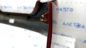 Rear bumper bare Toyota Camry v70 18-20 LE\XLE for parking sensors, red, torn, pressed, scratches, broken mount