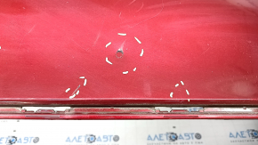 Rear bumper bare Toyota Camry v70 18-20 LE\XLE for parking sensors, red, torn, pressed, scratches, broken mount