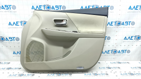 Door trim card front right Toyota Prius V 12-17 cloth, beige, scratches, needs cleaning, scuffing