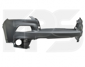 Front bumper bare upper part Jeep Cherokee KL 14-18 without parking sensors, under the plug towing hook,