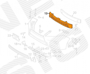 Front Bumper Absorber Lexus RX350 RX450h 13-15 rest