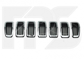 Radiator grill grill Jeep Cherokee KL 14-18 prerest chrome set 7pcs