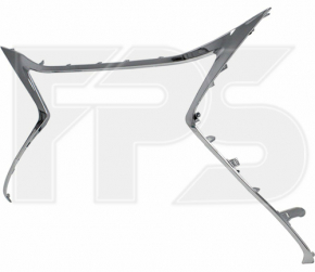 Front bumper grille frame upper Lexus ES300h 16-18 rest chrome