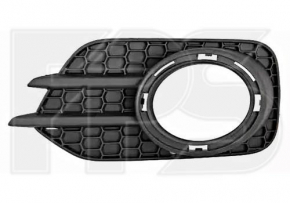 Bumper grille left VW Tiguan 12-17 rest under fog lights, chrome frame