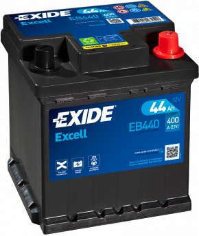 Battery 12v BMW i3 14-21 44Ah 400A Euro +-Reverse EXIDE