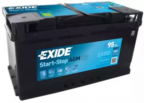 Battery 12v BMW X5 F15 14-18 95Ah 850A Euro AGM +-Reverse EXIDE