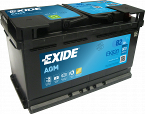 Battery 12v CADILLAC ATS 13- Start-Stop 82Ah 800A Euro AGM +-Reverse EXIDE