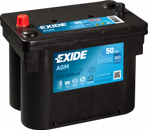 Battery 12v FORD ESCAPE MK4 20- Hybrid 50Ah 800A Euro AGM +-Reverse EXIDE