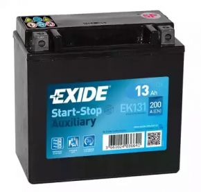 АКБ 12в JEEP GRAND CHEROKEE 11-21 Additional 13Ah 200A Auxiliary AGM +-Reverse EXIDE