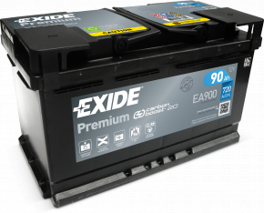 Battery 12v LINCOLN MKX 16- 90Ah 720A Euro +-Reverse EXIDE