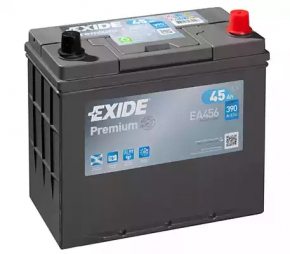 Battery 12v NISSAN LEAF 11-17 45Ah 390A Asia +-Reverse EXIDE