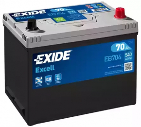 AKB 12v NISSAN MURANO Z50 03-08 Keyless 70Ah 510A Asia +-Reverse EXIDE