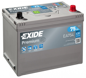 Battery 12v TOYOTA SOLARA 04-08 3.3 75Ah 630A Asia +-Reverse EXIDE