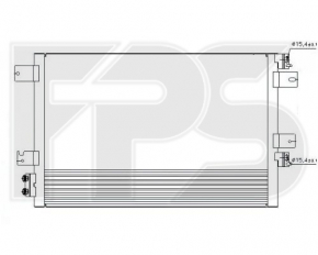 Air conditioner radiator condenser Jeep Patriot 11-17 674X424X16