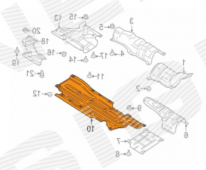 Right underbody protection Lincoln MKZ 13-20 SIGNEDA