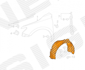 Front left fender liner Toyota Camry v55 15-17 usa SIGNEDA