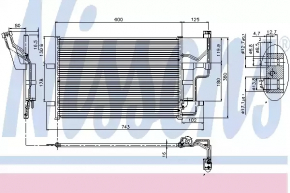 Air conditioning radiator condenser Mazda3 2.3 03-08 NISSENS