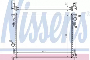 Radiator cooling water Chrysler 300 11- NISSENS