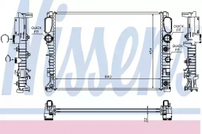 Radiator cooling water Mercedes W211 E350 NISSENS