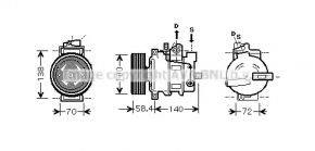 Air Conditioning Compressor Audi A6 C7 12-17 2.0T AVA