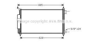 Air conditioner radiator condenser Nissan Versa 1.8 10-12 AVA
